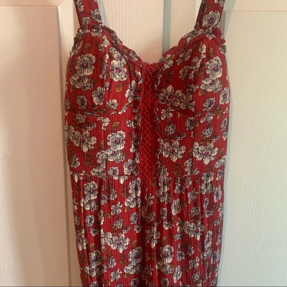 American Eagle floral flare leg jumpsuit, 00 / XS - Picture 7 of 9